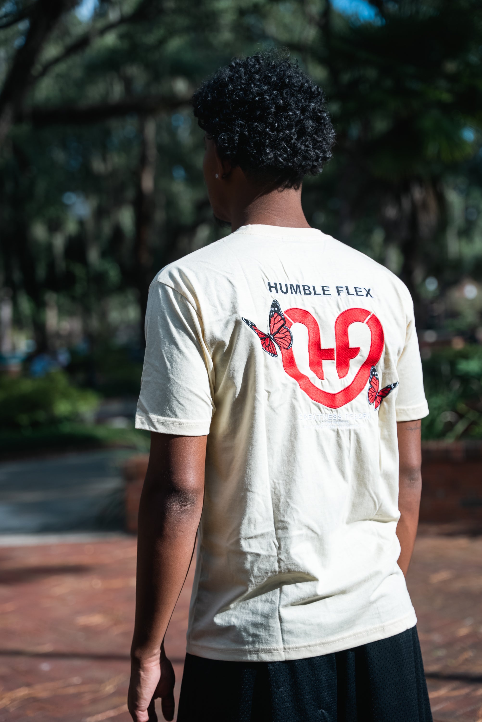 HUMBLE FLEX GREATNESS REBORN OFF WHITE TEE